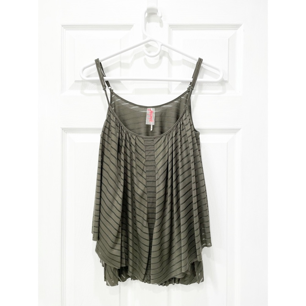 Free People Layered Sheer Striped Tank